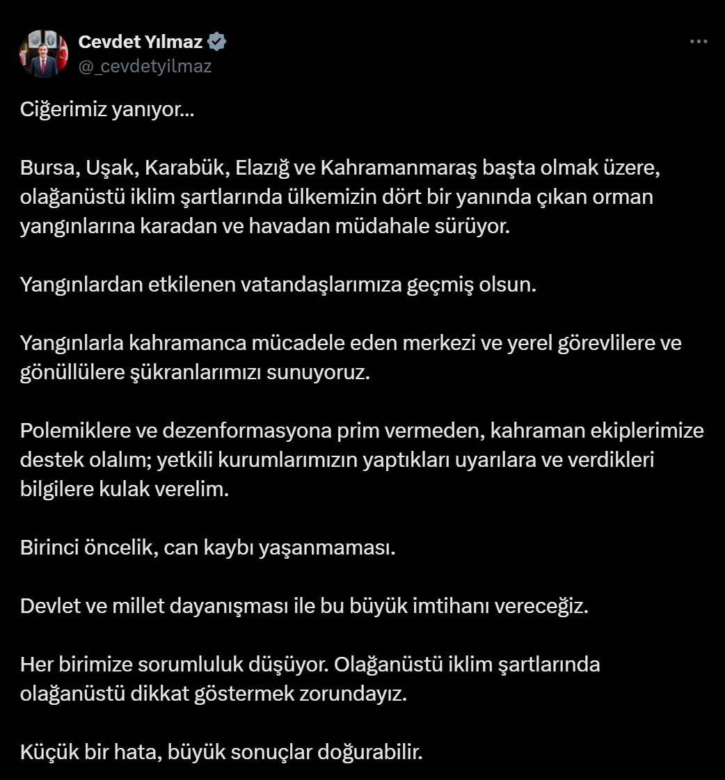 Yangınlara Müdahale ve Destek