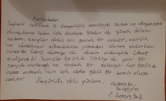 Gergerlioğlu’nun paylaşımı