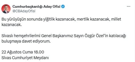 CHP liderleri Sivas mitingine çağrı yaptı