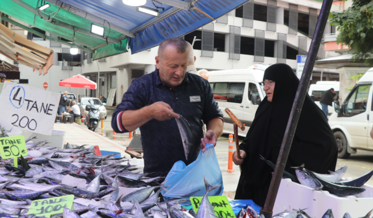 Rize’de Palamut Bolluğu Balık Tezgahlarındaki Fiyatları 50 Liraya Kadar Düşürdü